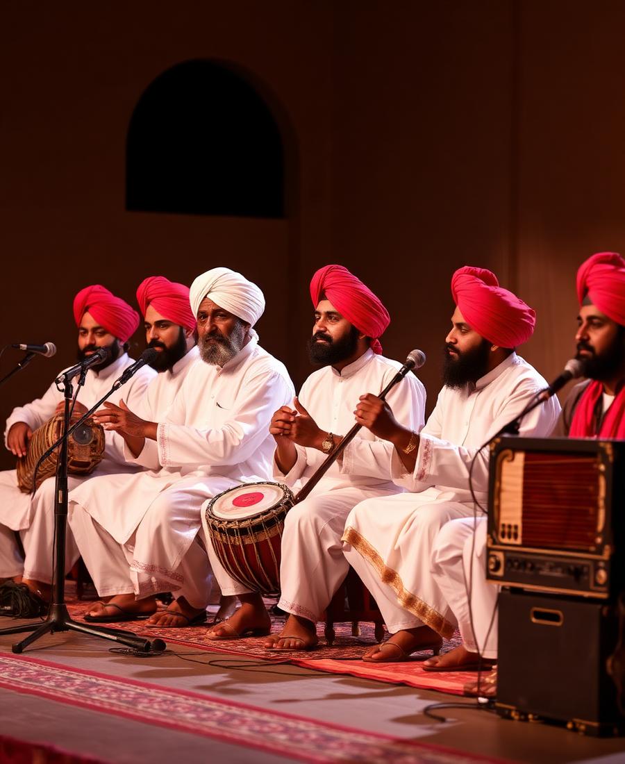 Harmonium being played