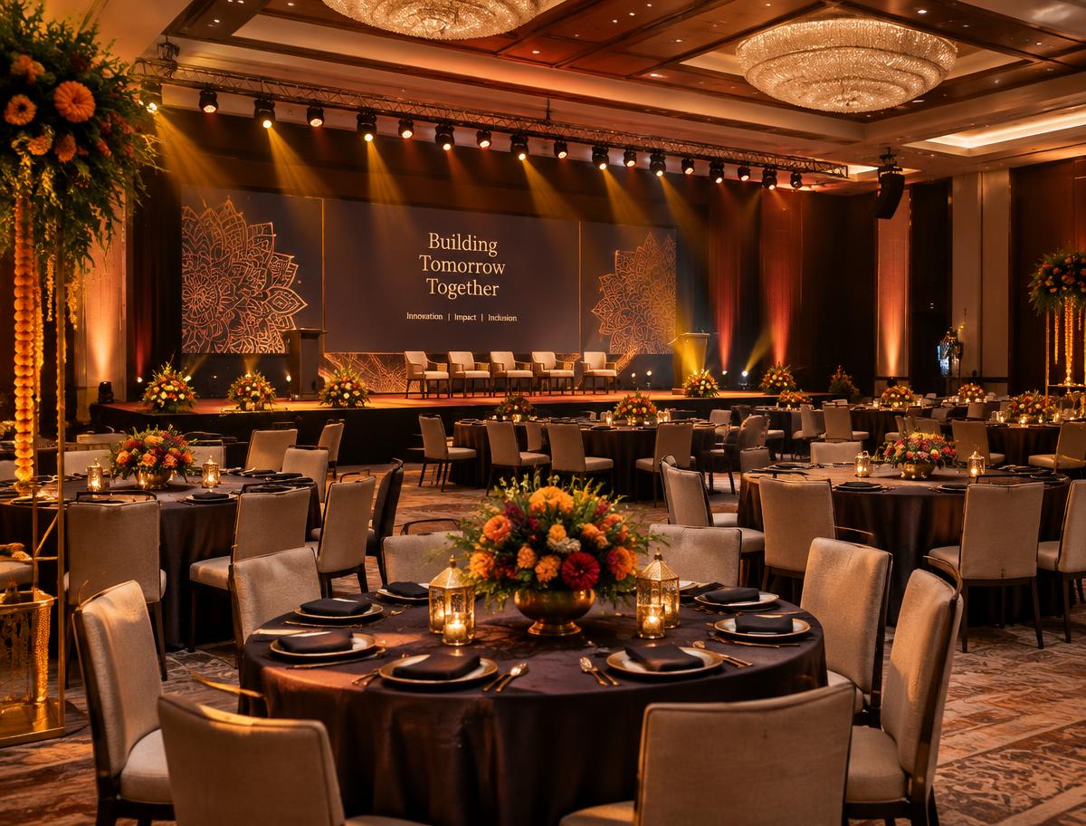 Corporate event setting